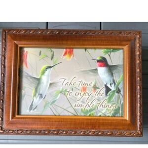 Hummingbirds Musical Jewelry Box Plays Wind Beneath My Wings